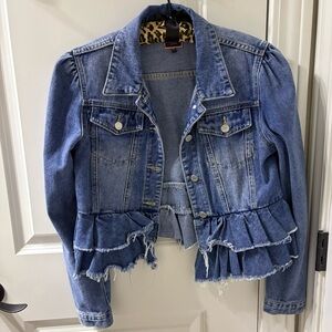 Boom Boom Jean Jacket with Ruffles